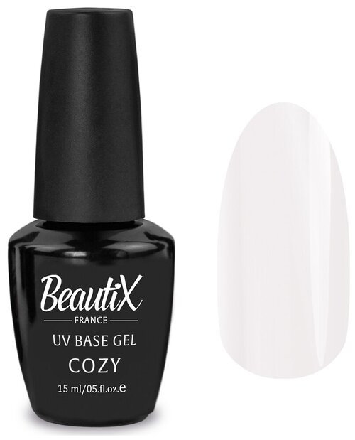 Beautix Базовое покрытие UV Base Gel Cozy, белый, 15 мл