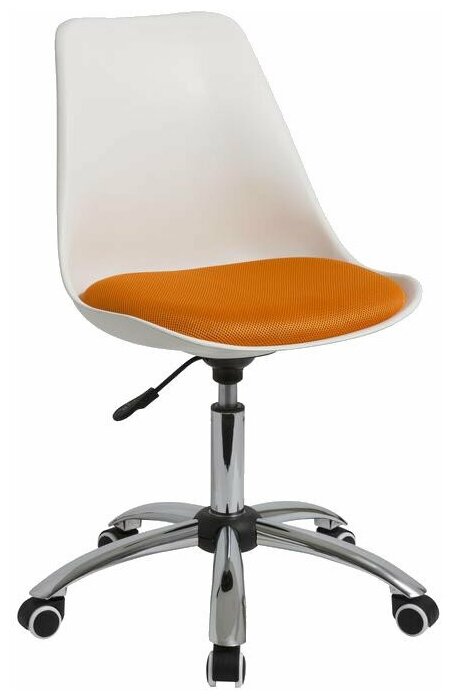 Кресло BN_Dt_Echair-212 PTW пласт.бел, ткань оранж 001TW , 1 шт.