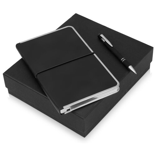 Подарочный набор Silver Sway с ручкой и блокнотом А5, черный