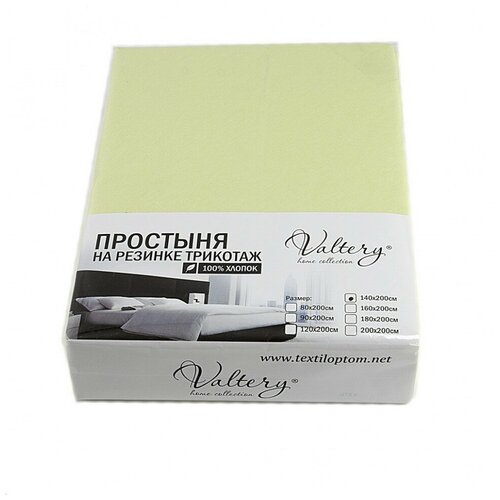 фото Простынь на резинке valtery pt salat / 140 х 200 см / трикотаж