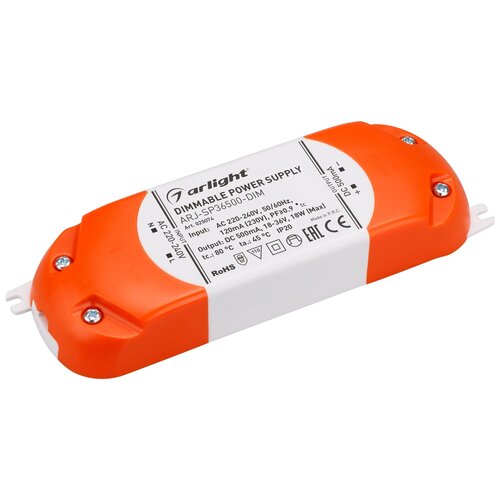 фото Блок питания arj-sp36500-dim (18w, 500ma, pfc, triac) arlight