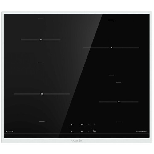 Индукционная варочная панель Gorenje IT 640 BX, с рамкой, цвет панели черный, цвет рамки серебристый индукционная варочная панель gorenje it 640 bx с рамкой цвет панели черный цвет рамки серебристый