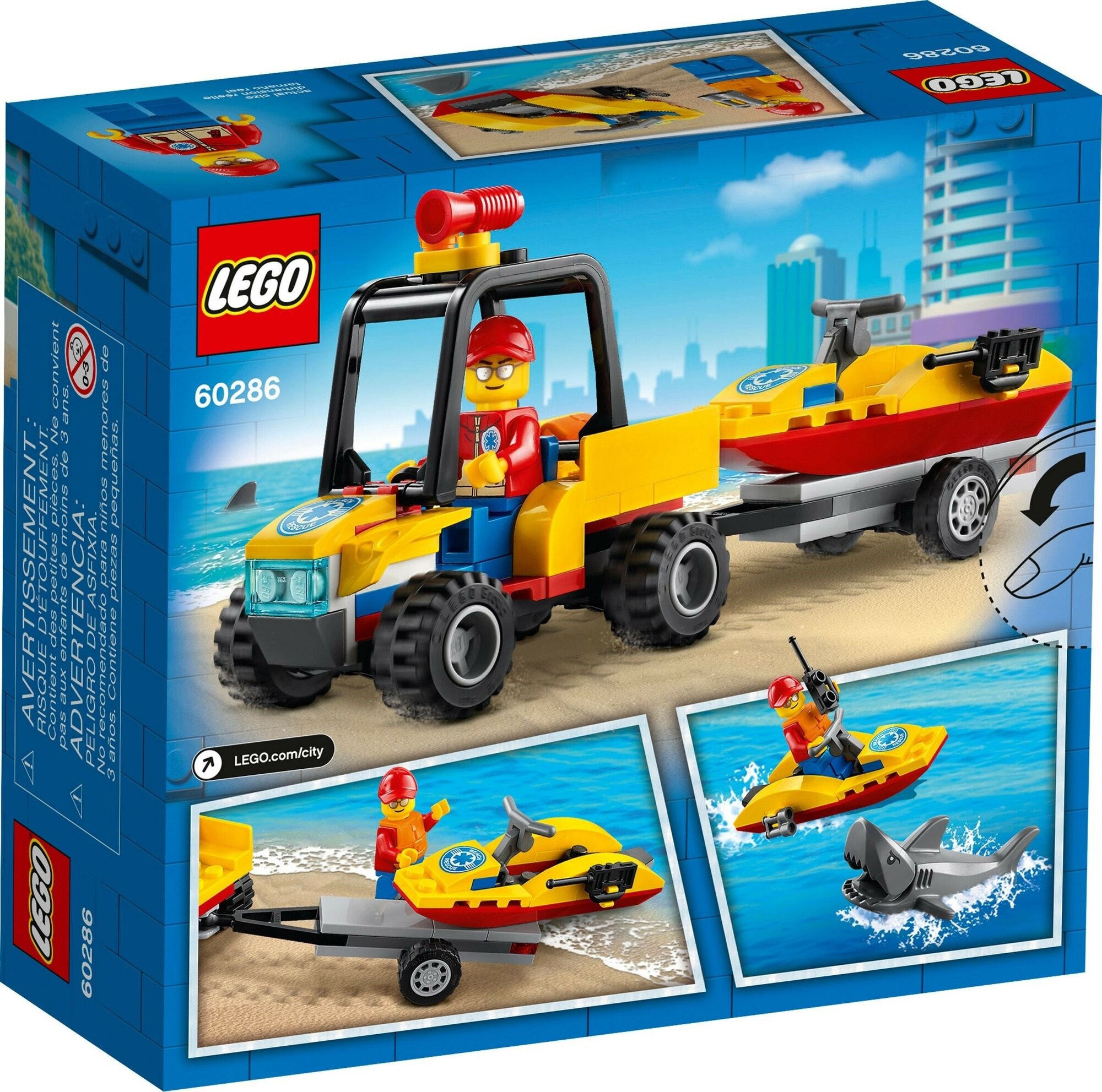Конструктор LEGO City 60286 Пляжный спасательный вездеход - фото №16
