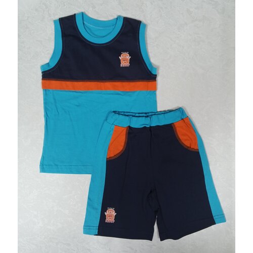 Комплект одежды , размер 60, оранжевый, синий