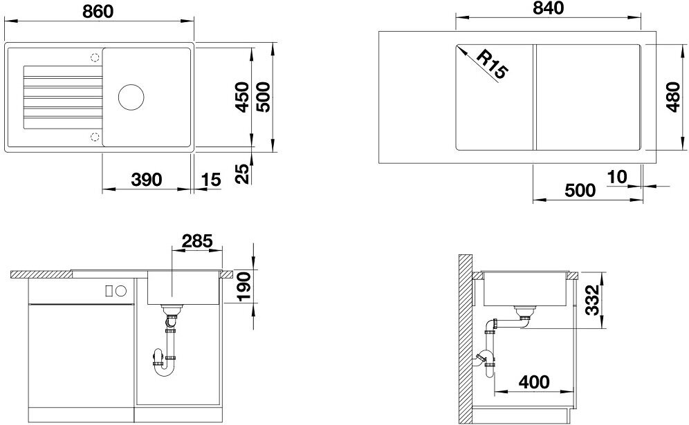 Кухонная мойка Blanco Zia 5 S кофе - фотография № 4