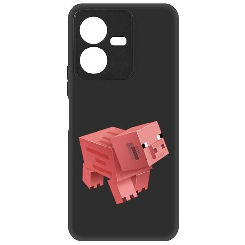 Чехол-накладка Krutoff Soft Case Minecraft-Свинка для Vivo Y22 черный чехол накладка krutoff soft case minecraft свинка для vivo y21 черный