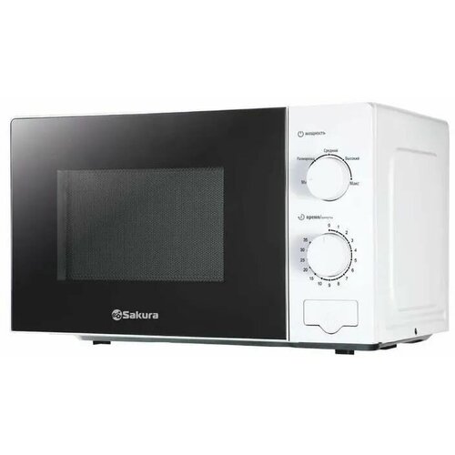 Микроволновая печь SAKURA SA-7053W 700Вт 20л механич управление 987100₽