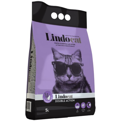 Комкующийся наполнитель LindoCat Double Action, 5л, 1 шт.