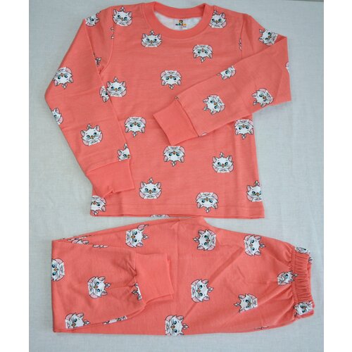 Пижама детская Roza kids розовая с Котятами (12 лет - 152 см)/ Пижама для девочки