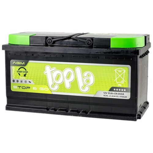 Аккумулятор Topla Agm Stop&Go L5 95 А/Ч R+ (0) 353x175x190 En850 А Topla арт. 114090