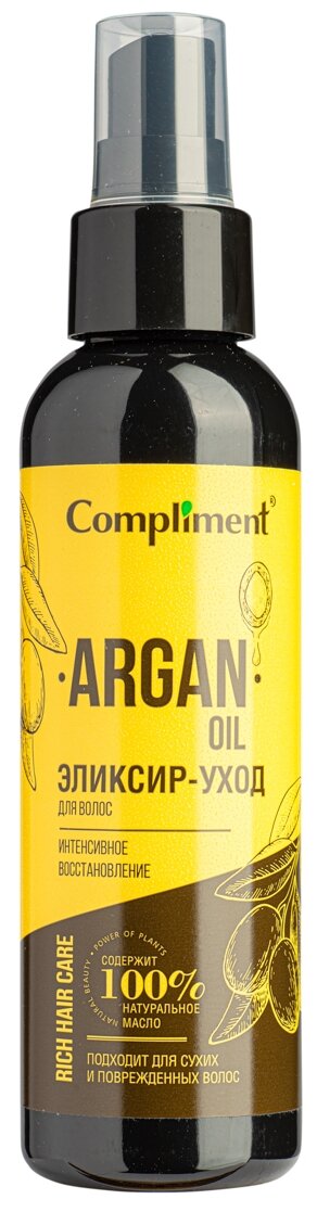 Rich Hair Care Эликсир-уход для волос Интенсивное восстановление ARGAN OIL, 125мл