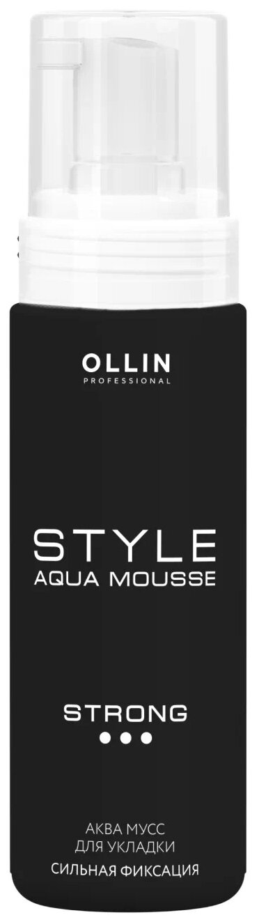 OLLIN STYLE Аква-мусс для укладки сильной фиксации 150мл/Agua Mousse Strong