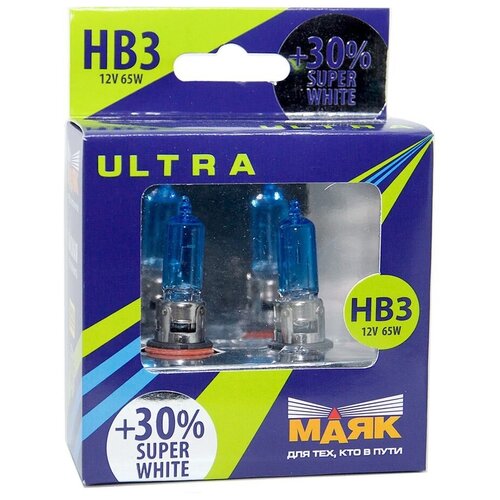 Лампа маяк ULTRA HB3 (9005) 12V 55W P20d SUPER WHITE +30%