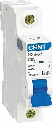 Выключатель автоматический 2п C 16А 6кА NXB-63 (R) | код 814092 | CHINT (8шт. в упак.)