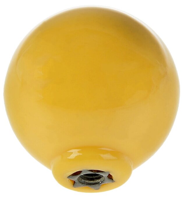 Ручка кнопка PLASTIC 008, пластиковая, желтая - фотография № 2