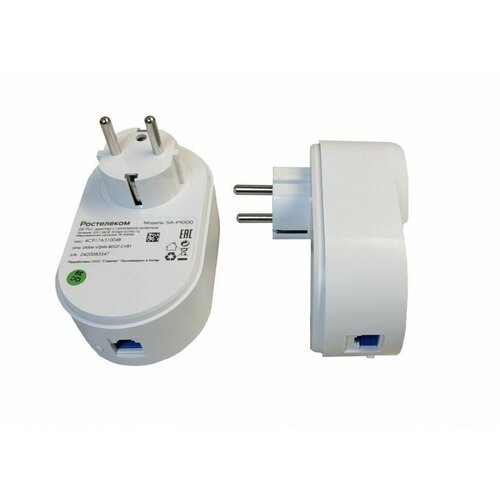 PLC адаптер Ростелеком SA-P1000 гигабитный, комплект из 1шт (чер. кор)