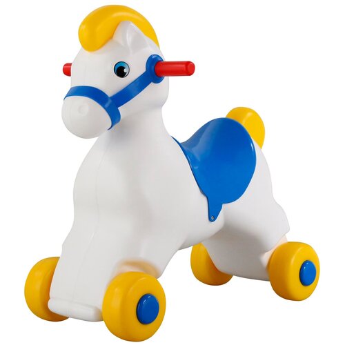 Каталка-игрушка Полесье Пони (53534), белый каталка игрушка полесье пони 53541 белый синий красный