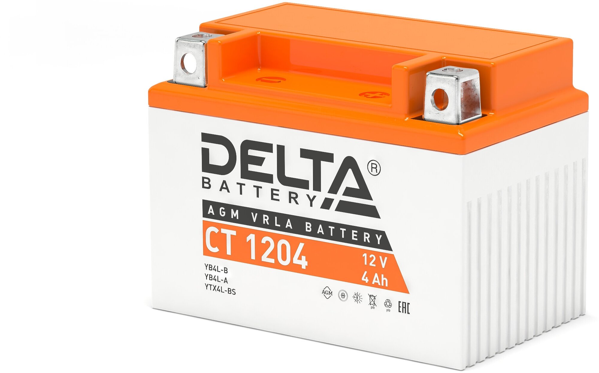 Аккумулятор для мототехники Delta Battery CT 1204 ( 12V 4Ah ) — фото 1