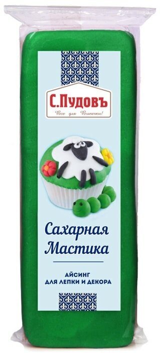 Мастика С. Пудовъ сахарная Зеленая 100г