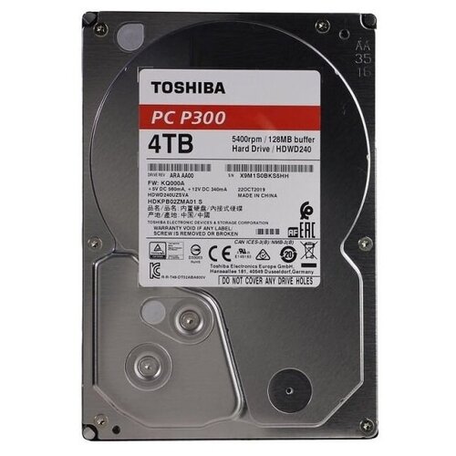 фото Жесткий диск toshiba p300 4tb hdwd240uzsva