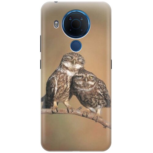 фото Cиликоновый чехол на nokia 5.4 / нокиа 5.4 с принтом "пара совушек" gosso