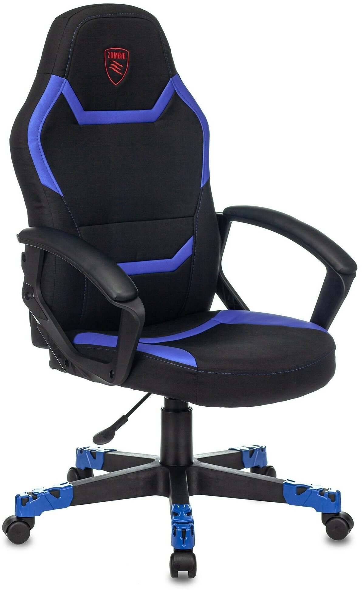 Кресло Zombie 10 текстиль/эко. кожа, черный/синий