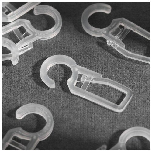 Крючок для штор на кольцо 35 15 мм цвет прозрачный100 шт 608₽