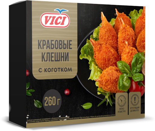 Клешни краба Vici в панировке с коготком имитация 260 г