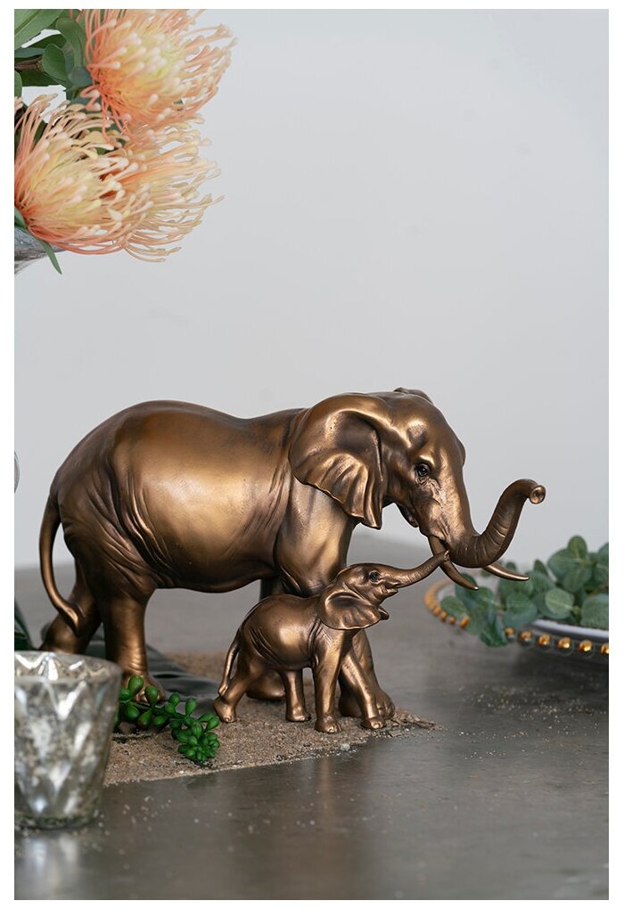 Фигурка Слониха со слонёнком Glasar 76886 Hoff - фото №11