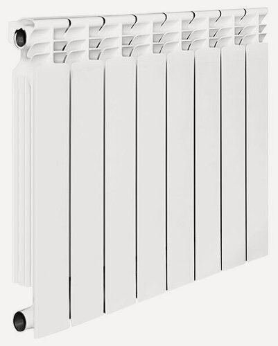 Изображение товара Радиатор секционный биметаллический Halsen BS 500/80, кол-во секций: 6, 480 мм. подключение: универсальное боковое