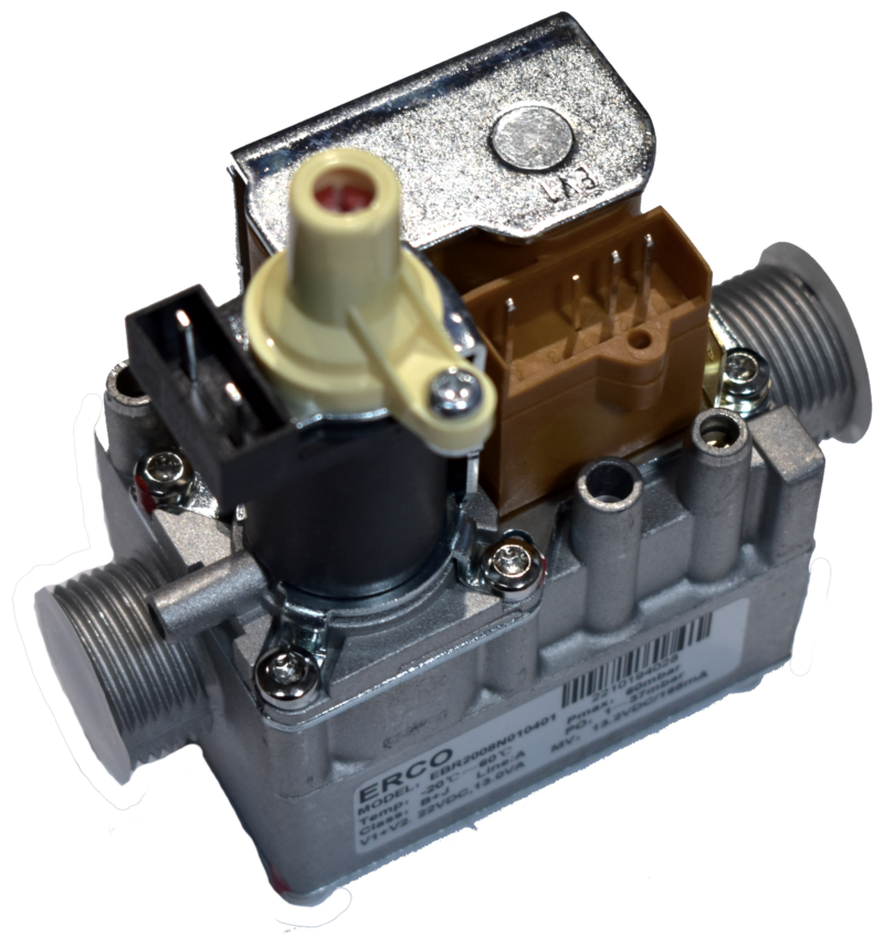 Клапан газовый 845 с модуляцией 3/4" нар-нар (V1, V2 - 22 VDC, MV 13,2 VDC) ГазЧасть 223-0104