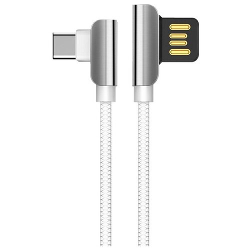 Кабель Hoco U42 Exquisite Steel USB - USB Type-C, 1.2 м, белый hoco кабели hc 79392 u42 usb кабель type c 1 2m 2 4a угловой коннектор black