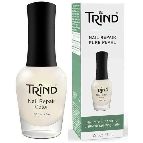 Trind Средство для ухода Nail Repair Color, 9 мл, белый перламутровый trind средство для ухода nail repair color 9 мл розовый перламутровый