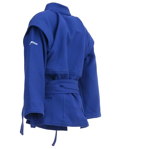 фото Куртка для самбо (самбовка) 100 синяя для детей, размер: 150 sambo х декатлон decathlon
