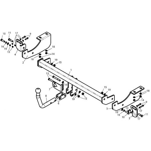 P106-A Фаркоп Лидер плюс для Peugeot 307 (хетчбек) 2001-2008 в #CITY#