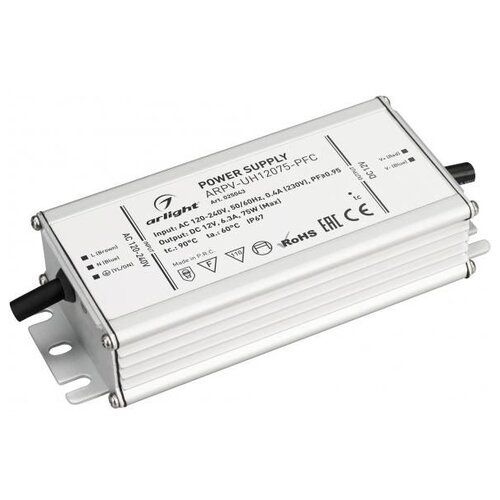 фото Блок питания arpv-uh12075-pfc (12v, 6.3a, 75w) arlight
