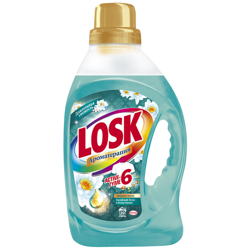 фото Гель для стирки losk aroma балийский лотос и белая лилия, 1.46 л, бутылка