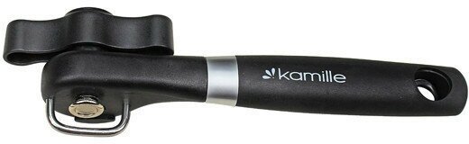 Нож консервный Kamille KM-5067 с пластиковой ручкой (черный)