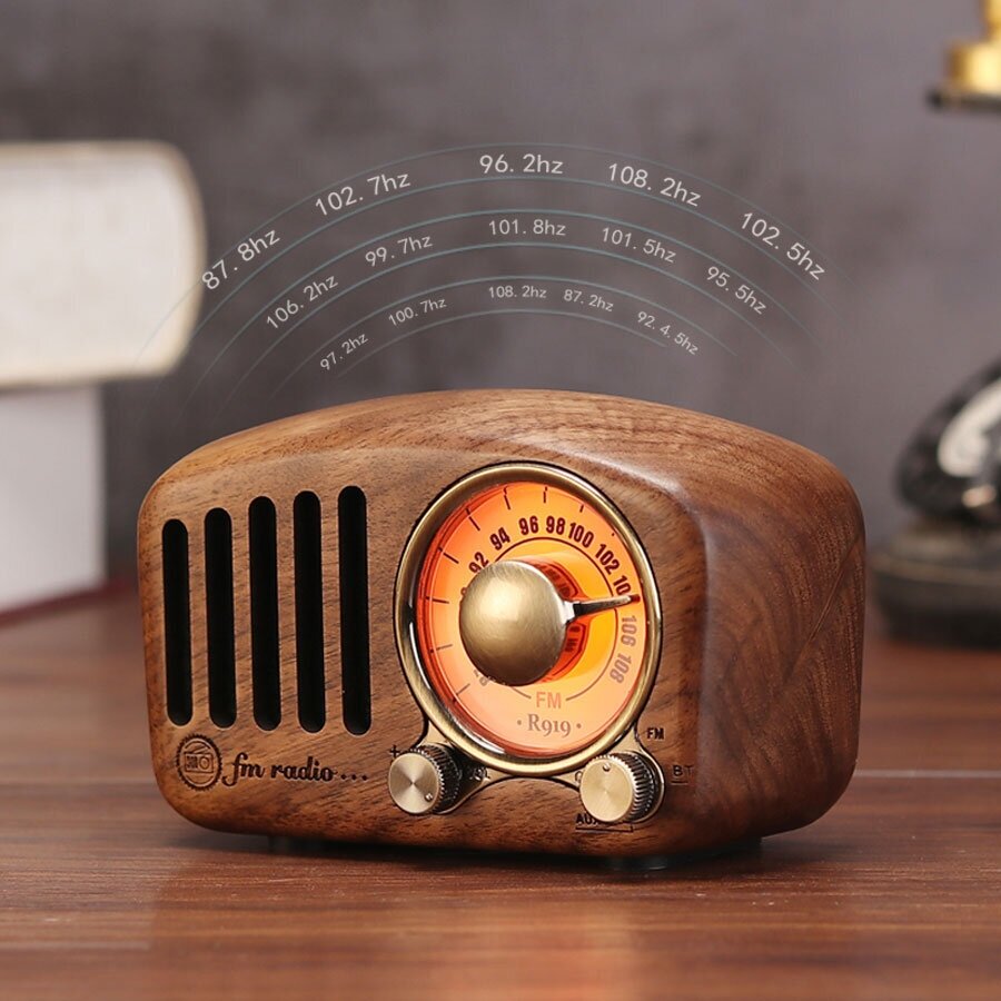 APEWOOD Walnut Беспроводной Bluetooth-динамик / радио R919