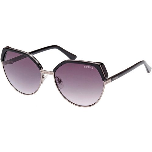 фото Солнцезащитные очки guess, круглые, оправа: металл, градиентные, для женщин, черный