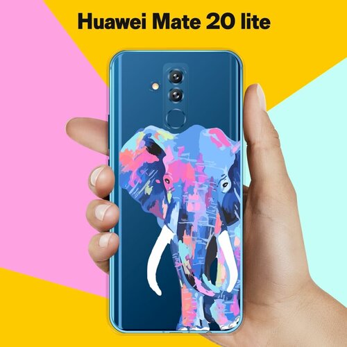 Силиконовый чехол на Huawei Mate 20 lite Слон / для Хуавей Мейт 20 Лайт силиконовый чехол на huawei mate 20 lite фиолетовые цветы для хуавей мейт 20 лайт