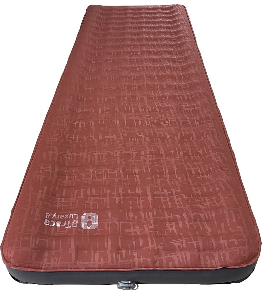 Ковер надувной утеплённый BTrace Luxary 8, 198х68х7,5 см (Красный)