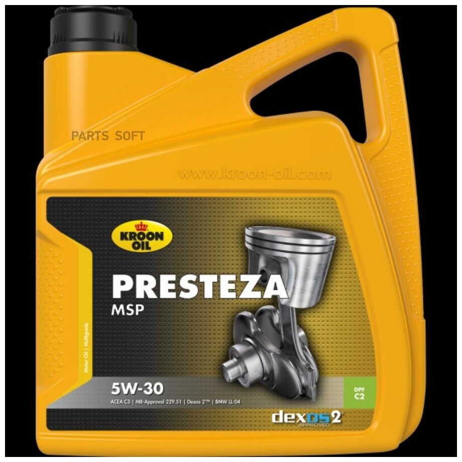 Масло моторное Presteza MSP 5W30 4L KROON-OIL / арт. 35137 - (1 шт)