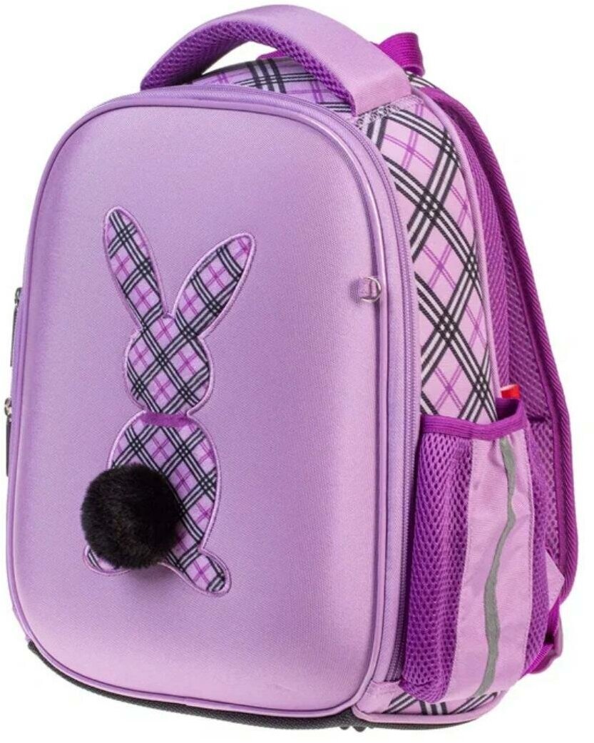 Рюкзак школьный Hatber ERGONOMIC MINI "Модный зайчик" 35х27х15см EVA материал нагрудная стяжка, 1 отделение 2 кармана и 1 потайной на спинке