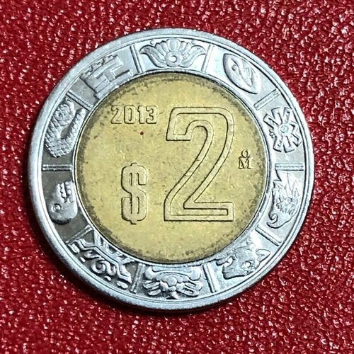 Монета Мексика 2 Песо 2013 год # 2-2 мексика 2 песо 2007 г
