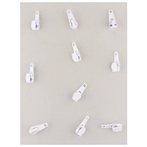 фото Замок-автомат к молнии (спираль) т.7 (10шт.), гамма, №101 белый gamma