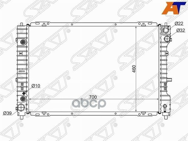 Радиатор Ford Escape 00-12 / Maverick 00-07 / Mazda Tribute 00-07 Sat арт. MZ0009-AJ