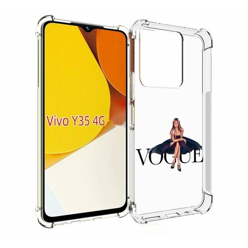Чехол MyPads Вог-девушка женский для Vivo Y35 4G 2022 / Vivo Y22 задняя-панель-накладка-бампер