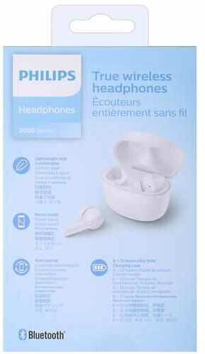 Bluetooth-гарнитура Philips TAT2206WT, белая - фото №9