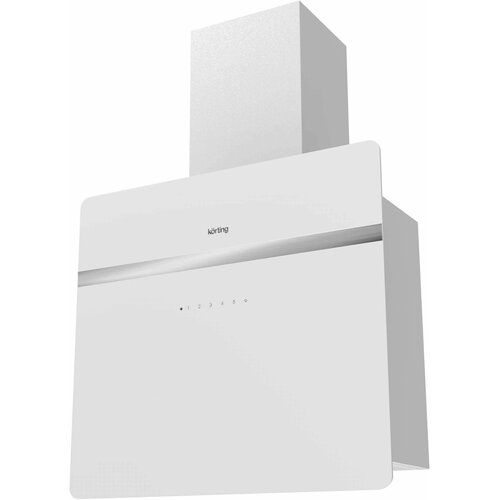Вертикальная вытяжка Korting KHC 69131 GXW белая 60 см сенсорное управление 5 скоростей алюминиевый фильтр 53990₽